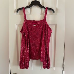 CABLE & GAUGE Sequinned top